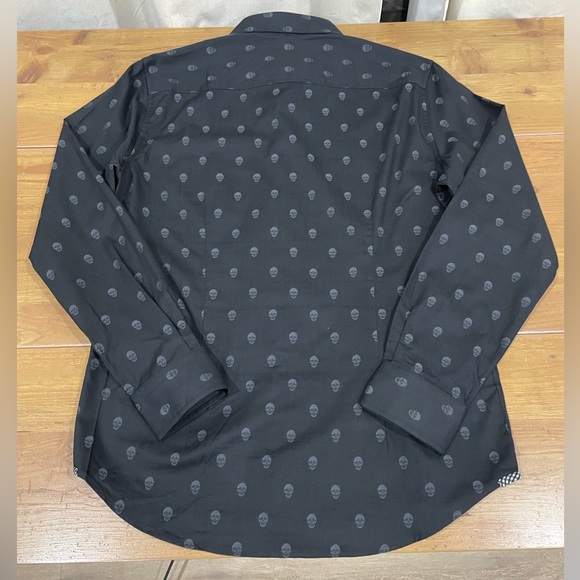 Robert Graham Black Skull Collard Long Sleeve dress Shirt Limited Edition - Picture 6 of 9